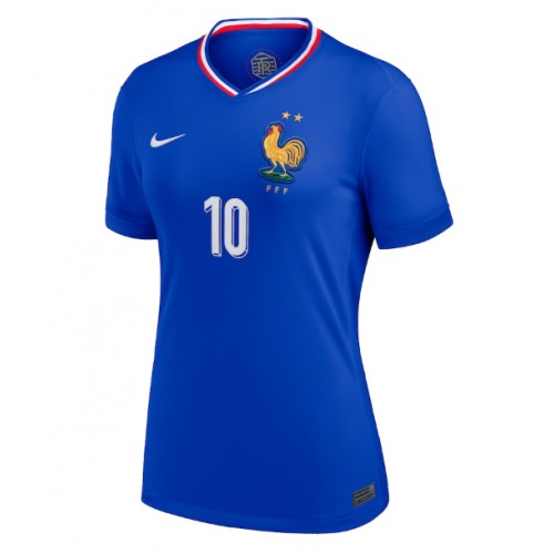 Francuska Kylian Mbappe #10 Domaci Dres za Ženska EP 2024 Kratak Rukavima